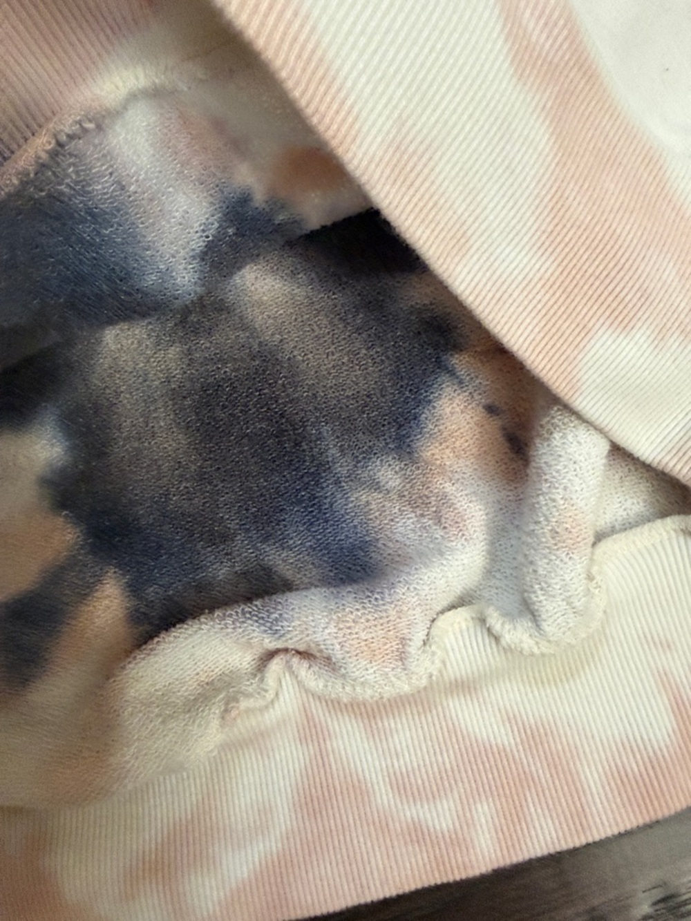 Hoodie Top Young Fabulous & Broke Peach and Navy Tie-Dye - Picture 9 of 15
